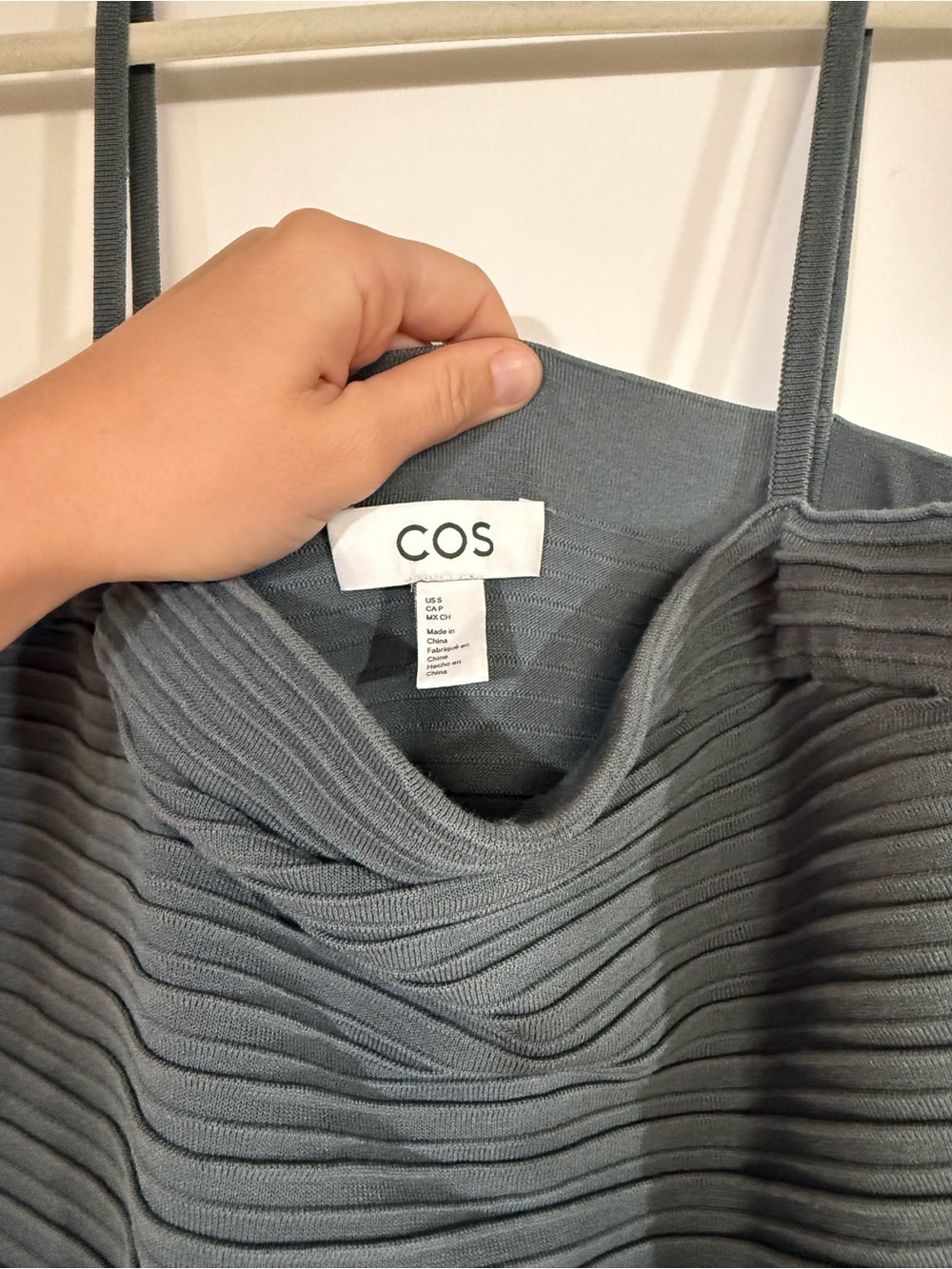 COS Green Ribbed Dress - Picture 4 of 4